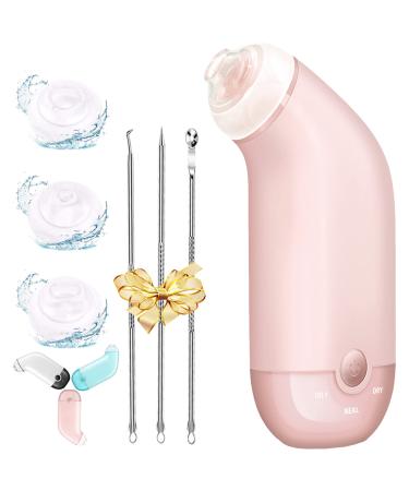 Blackhead Remover Pore Vacuum Cleaner - Newest Blackhead Remover Suctioner,Electric Pimple Popper Extractor,USB Rechargeable Pore Vacuum with 3 Probes,Upgraded Facial Pore Cleaner (Light Pink)