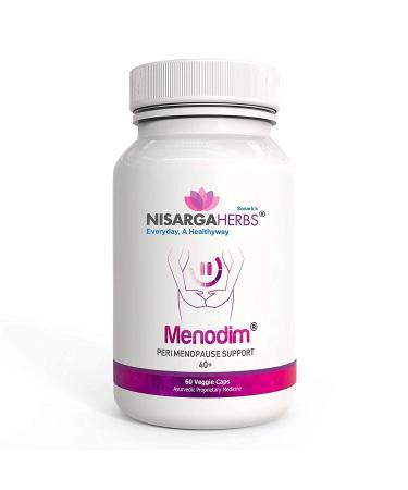 SPEC Nisarga Herbs Menodim for Pre-Menopause Relief Fatigue. & Functional Imbalance Support - Organic Ayurvedic & Natural - 60 Capsules
