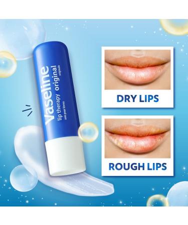 Vaseline Lip Therapy Stick Rosy Lips & Original Variety Pack | 4.8g (4 Pack) - Petroleum Jelly Lip Balm - Buy Online on GoSupps.com