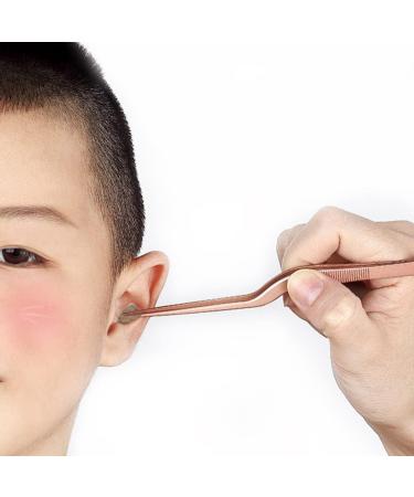 3sets Color Pick Tweezers Cleaner Tool Tools and Kit Mixed Wax Adults Storage Curette of Reusable Kit Stainless Spoon Digging Clean Remover with Including Removal Rose Gold 14x1cm - Buy Online on GoSupps.com