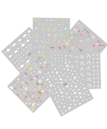 Hot Nails Beauty DIY Salon Self-adhesive Back Glue Star Cloud Nail Sticker Nail Art Decorations Nails Sticker for Summer Nail Art Sticker
