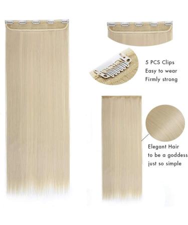 One Piece Half Head Synthetic Clip in Hair Extensions Ombre 5 Clips Long Straight Two Tone 30 Inch Natural Black - Buy Online on GoSupps.com