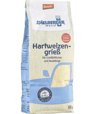 Spielberger organic durum wheat semolina demeter (6 x 500 gr) 500 g (pack of 6)