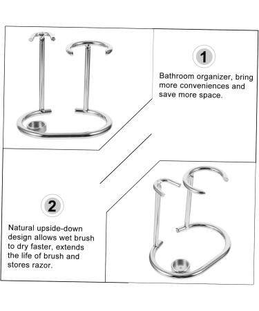 Buy Minkissy 3-Piece Razor Holder Stand Set - Alloy & Wood Shaving Brush Organizer for Men - Perfect Shaving Rack | International Shipping - Buy Online on GoSupps.com