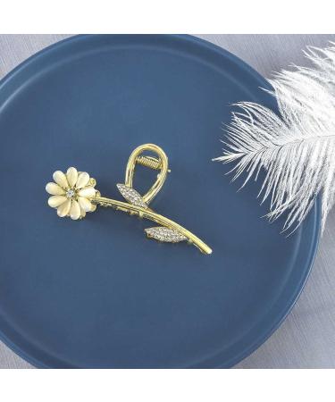 Bohend Large Flower Rhinestone Hair Claw Clip | Non-Slip Thick Hair Accessories for Women & Girls - International Shipping Available - Buy Online on GoSupps.com