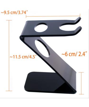 Buy 2 x Z-Shaped Plastic Stands for Hairdressing Salon - Brush & Shaving Utensils Holder Set (Black) - International Shipping Available - Buy Online on GoSupps.com