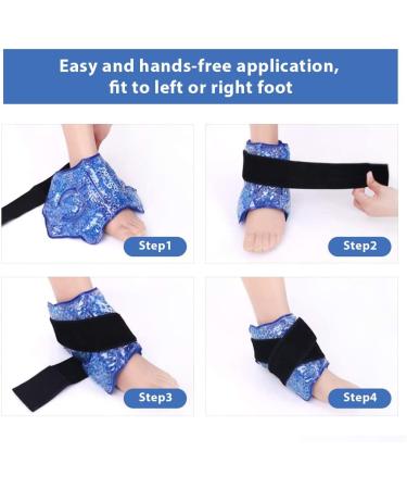 NEWGO Ankle Ice Pack for Injuries - 2 Pack Reusable Cold Pack for Surgery Recovery, Swelling, Plantar Fasciitis & Tendonitis - Blue (2pack) - Buy Online on GoSupps.com