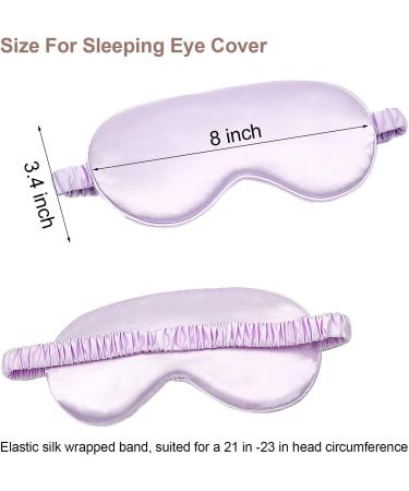 Silk Sleep Mask for Men and Women - Adjustable Eye Shade for Comfortable Sleep and Travel - Light Purple - Buy Online on GoSupps.com
