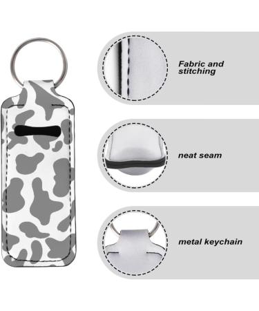 COEQINE Chapstick Keychain for Women and Girls - Lip Balm Holder - Lipstick Holder - Keychain Gray Cow One Size - Buy Online on GoSupps.com