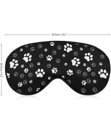 White Gray Paw Print Sleep Mask for Women | Adjustable Eye Shades with Elastic Strap - Perfect for Travel & Relaxation - Buy Online on GoSupps.com