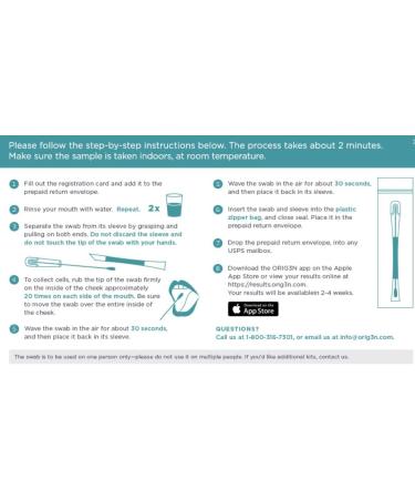 ORIG3N Genetic Home DNA Test Kit for Beauty: Unlock Your Unique Genetic Beauty Secrets - Buy Online on GoSupps.com