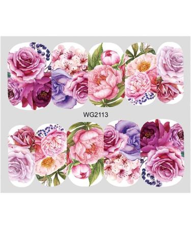 Decoration Summer Butterfly-shape Leaf Sliders Leaves Nail Sticker Rose Transfer Decal Flower Nail Water Stickers(WG2117) - Buy Online on GoSupps.com