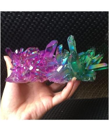 Natural Crystal Rough Crystal Amazing Stone Green Purple Aura Angel Quartz Crystal Titanium Bismuth Silicon Cluster Rainbows Natural Stones and Minerals - Buy Online on GoSupps.com