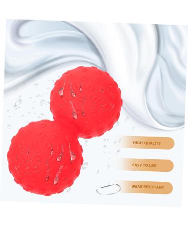 Besportble Yoga Massage Ball & Foam Roller - Lacrosse Balls for Foot & Hand Massage - 12x6.3cm Red - Perfect for Fascia Relief & Muscle Recovery - Buy Online on GoSupps.com