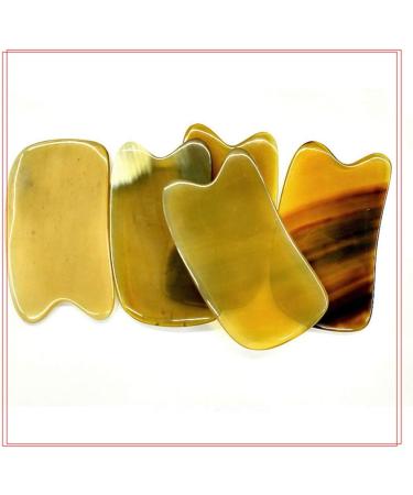 4-Piece Gua Sha Board Set - Horn & Rose Quartz Massage Tools for Skin Care & Muscle Relief | Premium Facial Gua Sha Treatment - Buy Online on GoSupps.com
