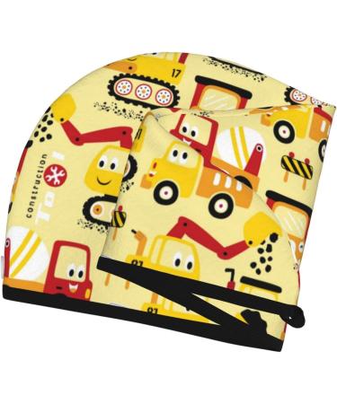 Funny Construction Vehicles Microfiber Hair Towel | Super Absorbent Coral Velvet Wrap for Long Curly & Thick Hair - Buy Online on GoSupps.com
