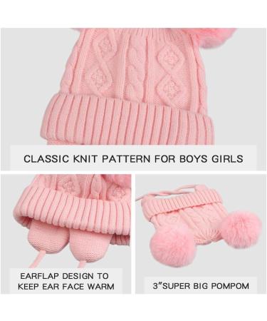 XIAOHAWANG Warm Baby Beanie Hat for Boys Girls 0-6 Months Pink Pompom - Buy Online on GoSupps.com