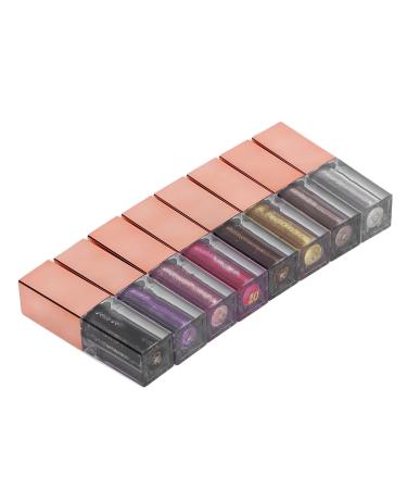 8 Colors Glitter Fluid Eyeshadow Set - Waterproof High-Pigmented Metallic Shimmer Makeup for Stunning Smokey Eyes - Buy Online on GoSupps.com