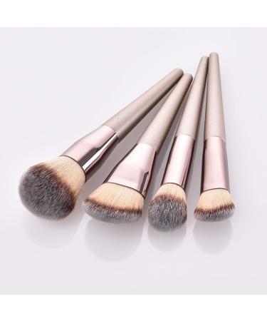 4 Pack Makeup Brush Set - Blush Concealer & Contour Tools - Light Grey - Perfect for Female Makeup Artists - Buy Online on GoSupps.com