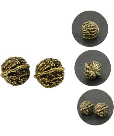 Fomiyes Copper Walnut Khimar Hijab Impact Wood Finger Training Balls | Deep Fabric Foot Massage Device Accessories - 3.5x3cm Golden - Buy Online on GoSupps.com