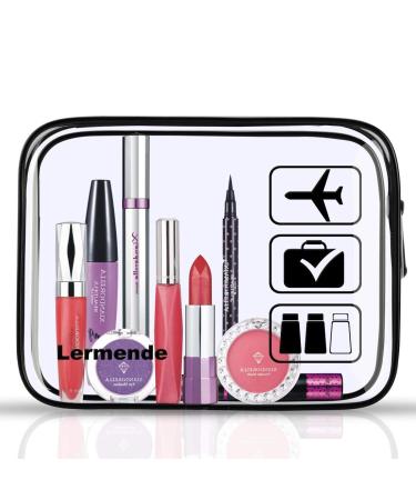 TSA Approved Clear Toiletry Bag Set - 2pcs Quart Sized 3-1-1 Kit for Travel, Carry On Airport Compliant (Black) - Buy Online on GoSupps.com