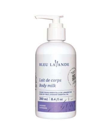 Bleu Lavande - Natural Lavender body milk - Made with Certified Premium & 100% Pure True Lavender Essential Oil - Soothing Cruelty-free and Vegan - No Artificial Fragrances - 8.4 Fl Oz