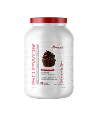 Metabolic Nutrition Whey Protein Isolate ISO PWDR Chocolate Cupcake, 3.04lb, 23 Servings, 26g Protein, Fast Digesting, Zero Carbs, Delicious Flavor, Very Low Carbs & Fat, Zero Lactose
