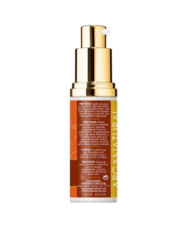 Arganatural Brightening Vitamin C Eye Lift Serum 1oz - Skin Brightening & Firming Formula - Buy Online on GoSupps.com
