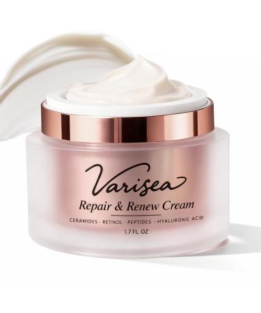 Repair & Renew Cream - Anti-Aging Face Moisturizer with Retinol, Ceramides, Peptides & Hyaluronic Acid - to Firm & Renew Skin for Wrinkles, Dryness & Sensitive Skin (Fragrance-Free)