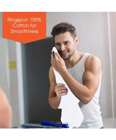 TALVANIA 100% Pure Ring Spun Cotton Washcloths 13x13 - Pack of 12 | 600 GSM Soft & Absorbent Towels for Face | Long Lasting White Wash Towel Set - Buy Online on GoSupps.com