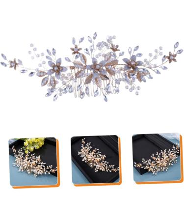 Ipetboom Headgear Rhinestone Hair Accessories Wedding Hair Clips Bridal Clip Crystal Hair Charms Bridal Hair Accessories Rhinestone Hair Clip Bridal Headpiece Tiara Pearl Comb Bride Metal - Buy Online on GoSupps.com