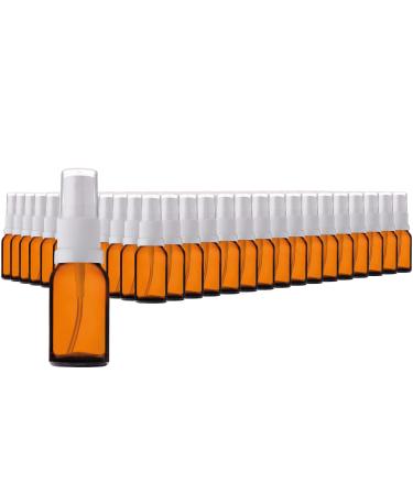Handsunity 10ml-192Stk spray glass bottle-pharmacy amber glass bottle set with white atomizer glass spray bottle made of brown las including 5 accessories 10ml-192 pieces White cap