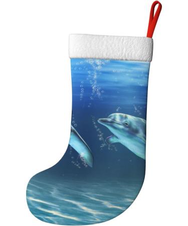 Ffexs Blue Pineapple Christmas Socks | Velvet Holiday Socks with Dolphins | One Size Fits All - Buy Online on GoSupps.com