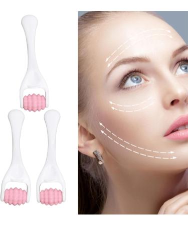 DAUZ Face Muscle Massage Roller - Portable Silicone Face Roller for Office Use (Pink) - Best International Shipping Available - Buy Online on GoSupps.com