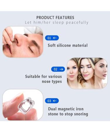 DAPIN Anti Snoring Nose Clip 12-Pack - Silicone Magnetic Snore Stopper for Quiet Sleep - Buy Online on GoSupps.com