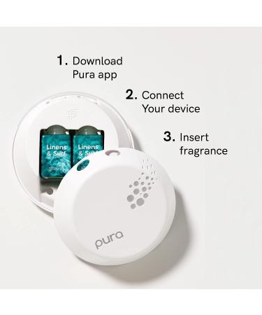 Pura Smart Fragrance Diffuser Set with Linens & Surf and Pacific Aqua Refills - Buy Online on GoSupps.com