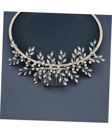Ipetboom Leaf Crystal Comb Wedding Side Comb Bridal Headdress Crystal Clip Comb Vine Side Comb Leaf Crystal Hair Jewelry Wedding Side Headpiece Leaf Hair Comb Hair Accessories Bride Hanfu - Buy Online on GoSupps.com