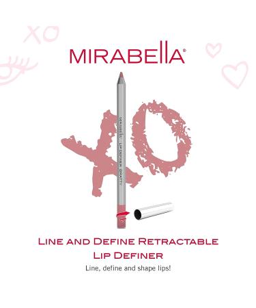 Mirabella Lip Definer Pencil Bratty - Retractable Lip Liner with Vitamin C & E - Long-Lasting & Moisturizing Formula - Gluten & Cruelty-Free - Buy Online on GoSupps.com