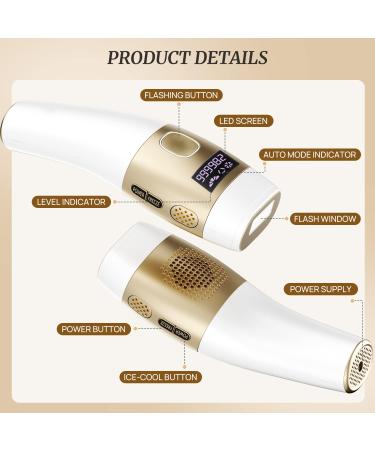 Laser Hair Removal Device 999900 - IPL Hair Remover for Women and Men - Permanent Hair Removal for Face, Body, Bikini Line, Armpits, Arms, Legs - Buy Online on GoSupps.com