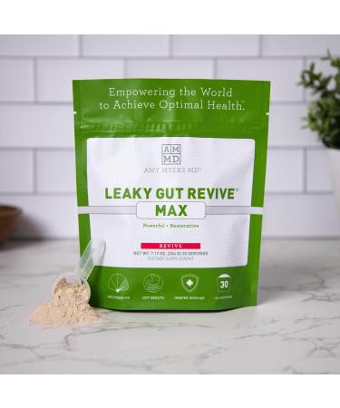 Dr. Amy Myers Leaky Gut Revive MAX Powder - Gut Repair & Constipation Relief | Plant Based Supplement for IBS, Bloating, Gas, SIBO | 1 Month Supply - Buy Online on GoSupps.com