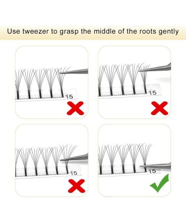 7D-D-0.07-9 Long Stem Pre Made Fan Russian Volume Lashes | 7D-D-0.07-CG C D Curl | 0.07 0.10 Pre Fanned Eyelash Extensions - Buy Online on GoSupps.com