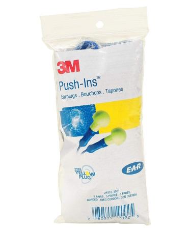3M 28dB Disposable Pod Shape Ear Plugs Corded Yellow Universal - VP318-1001