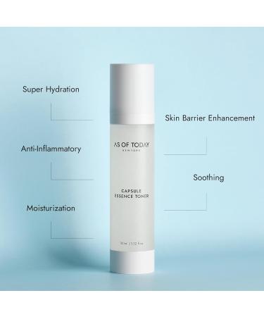 AS OF TODAY Capsule Essence Toner | Hydration Soothing Skin Barrier & Even Tone | with Niacinamide Jojoba Oil Capsules Scutellaria & D-Panthenol | Clean Beauty - Buy Online on GoSupps.com