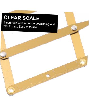 Mipcase Eyebrow Scale Make up Kit Calipers T Tool Eyebrow Drawing Tool Second Generation Eyebrow Shape Set 1 count (Pack of 1) Golden - Buy Online on GoSupps.com