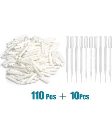 Zison 110-Piece Cotton Replacement Kit for Essential Oil Inhalers | Absorbent Cotton Sticks (4 cm) for Aromatherapy - Buy Online on GoSupps.com
