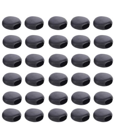 Ultechnovo 500 elastic plastic buckle with round adjusting buckle mask accessories mask attachment buckle face cover slipproof cord buckle plastic mask bell black 1x1cm