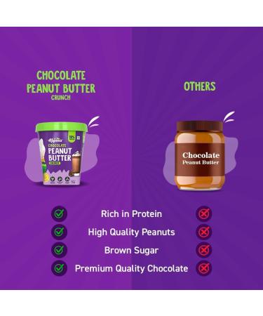 ALPI NO Chocolate Peanut Butter Crunch 1kg - Roasted Peanuts Chocolate Paste Brown Sugar & Sea Salt - 24g Protein Gluten Free Vegan Plant Based Peanut Butter Crunchy - Buy Online on GoSupps.com