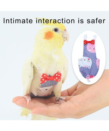 Bird Diaper Adjustable Bird Flight Suit Reusable Parrot Nappy for Parakeet Parrot Mini Macaw Budgie Canary (Random Pattern) - Buy Online on GoSupps.com