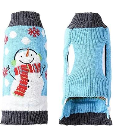 ABRRLO Christmas Dog Sweater - Warm & Cozy Holiday Pet Sweater for Small & Medium Dogs | Cute Snowman Design - Buy Online on GoSupps.com