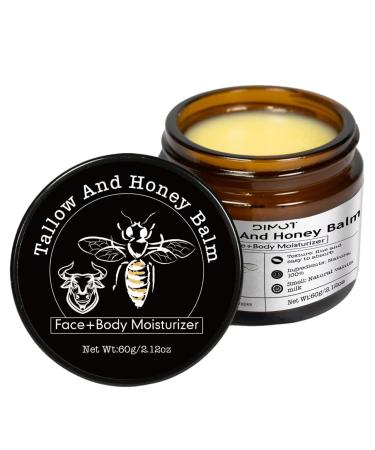 Tpyag Beef Tallow Honey for Skin Rich Hydrating Butter Honey Cream - Intense Moisture for Dry & Sensitive Skin - Nourishing Day & Night Face & Body Cream Nourish and Soothe Dry Skin